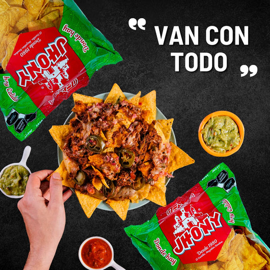 Caja de Totopos De Maíz Triangular Con 5 Paquetes de 700 Gramos