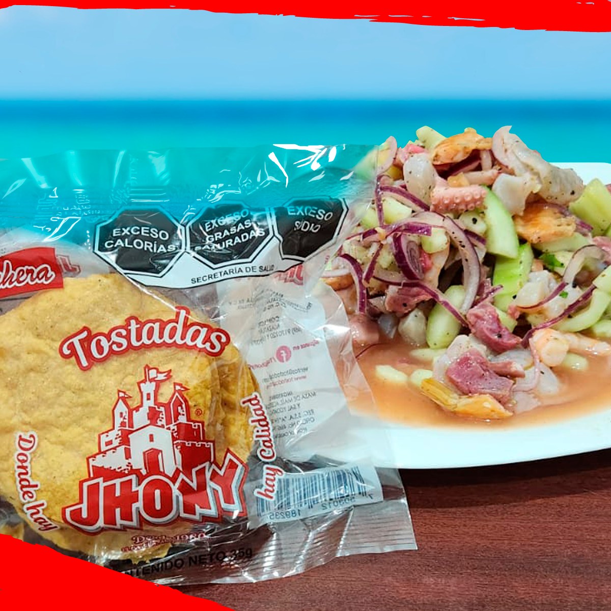 Caja de Tostadas Jhony De Maíz Con 90 bolsas de 7 Tostadas Cada Una