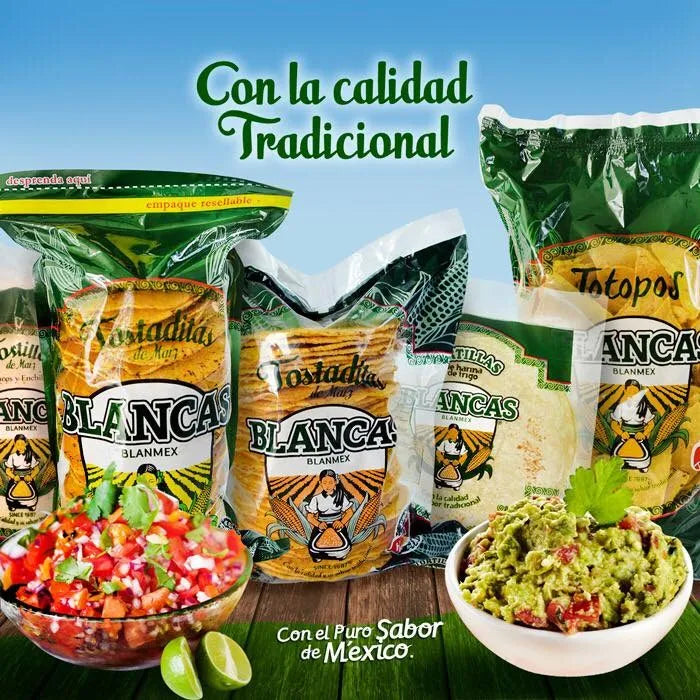 Tostada De Maíz Blancas Horneada 60 Piezas (con 9 Pzas C/u)
