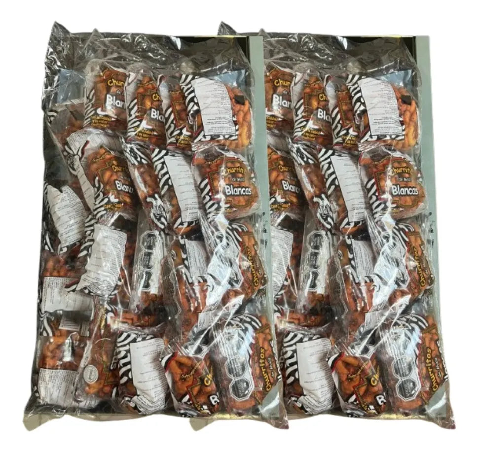 Caja de Churritos De Maíz Tostadas Blancas Con 40 Piezas (40g. C/u)