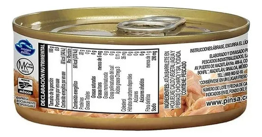 Caja de Atún Enlatado Mazatún En Agua Pack De 12 Latas De 130 Gr