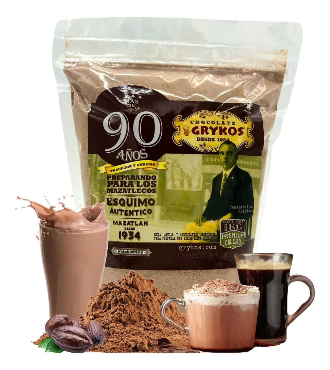 Chocolate Grykos Esquimo Auténtico De Mazatlán 2 Kilos
