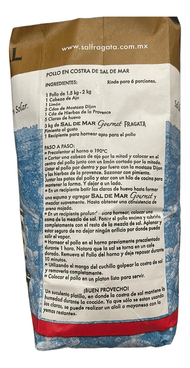 Sal De Mar Gruesa Fragata Gourmet 6 Kilos (por Evaporación)