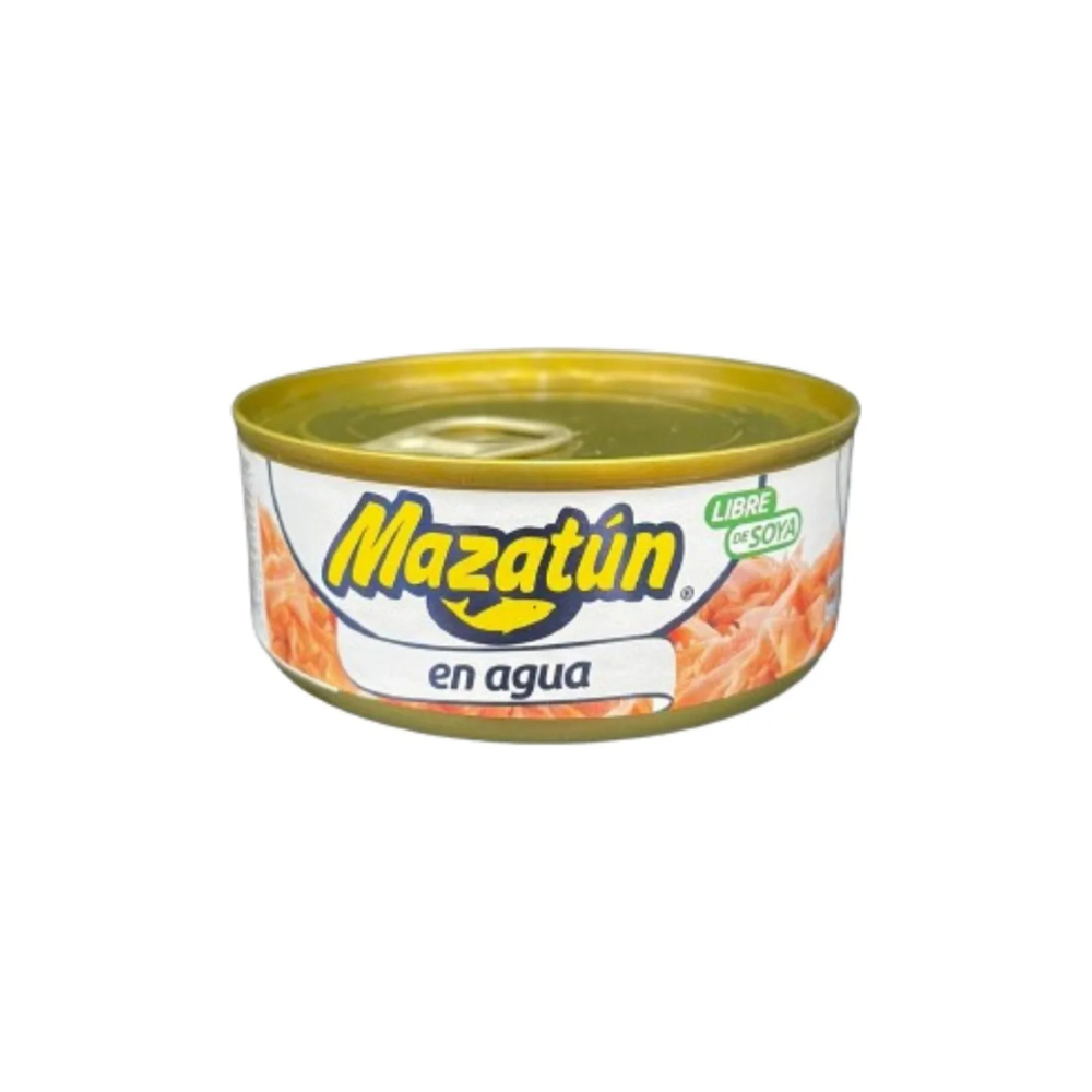 Caja de Atún Enlatado Mazatún En Agua Pack De 12 Latas De 130 Gr