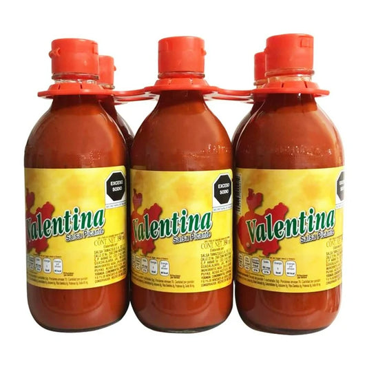 6 Salsas Valentina con 350 mL