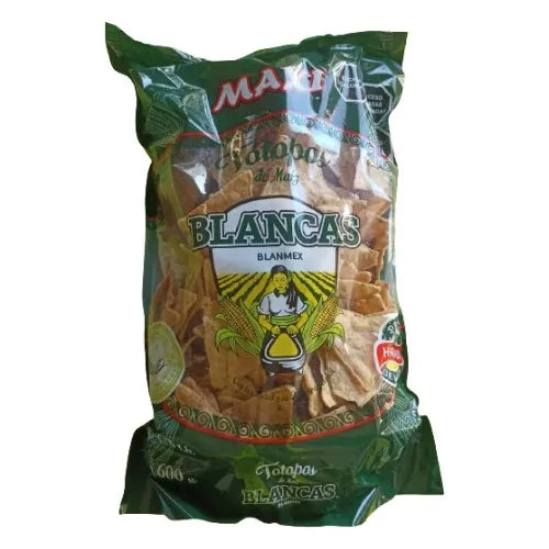 Totopo Triangular De Maíz Blancas 4 Bolsas De 600g C/u