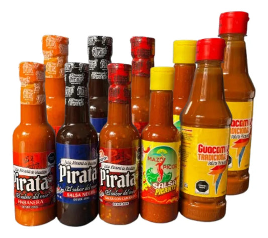 Mix 10 Salsas Picantes Sinaloenses Pirata mazpicor guacamaya