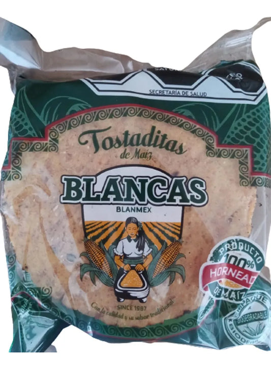 Tostada De Maíz Blancas Horneada 60 Piezas (con 9 Pzas C/u)