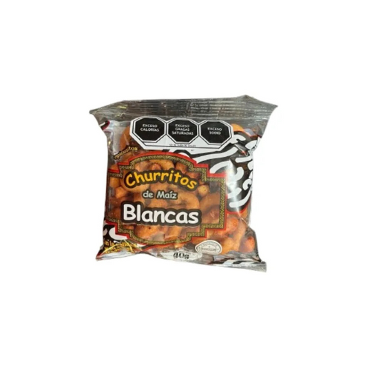 Caja de Churritos De Maíz Tostadas Blancas Con 40 Piezas (40g. C/u)