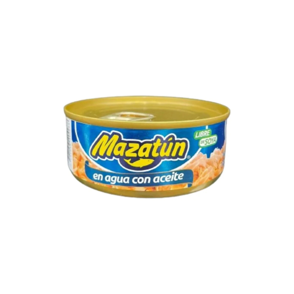 Caja de Atún Enlatado Mazatún En Agua Con Aceite Pack De 12 (130 Gr)