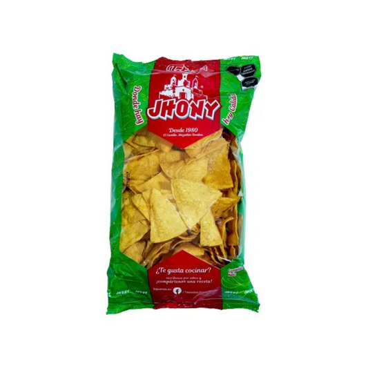 Caja de Totopos De Maíz Triangular Con 5 Paquetes de 700 Gramos