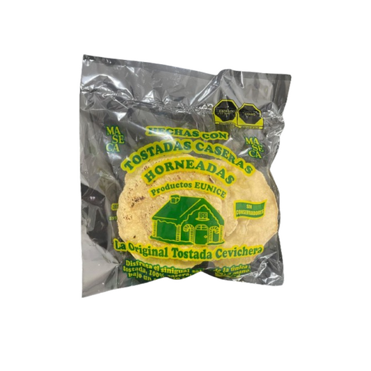 Caja de Tostadas De Maíz La Casita Verde 70 bolsas con 6 tostadas cada una